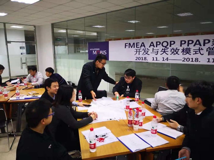 【周建华老师】11月14-15日为江苏摩比斯汽车零部件有限公司讲授《FMEA APQP PPAP新产品开发与失效模式管理》课程圆满结束