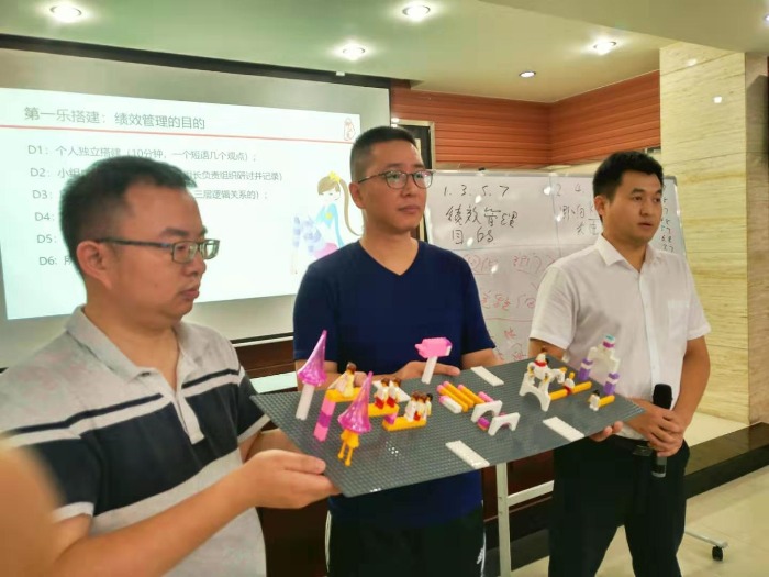 7月19号【黄柳江老师】受邀在成都某大型集团用乐高讲授《目标与绩效管理》课程圆满结束！