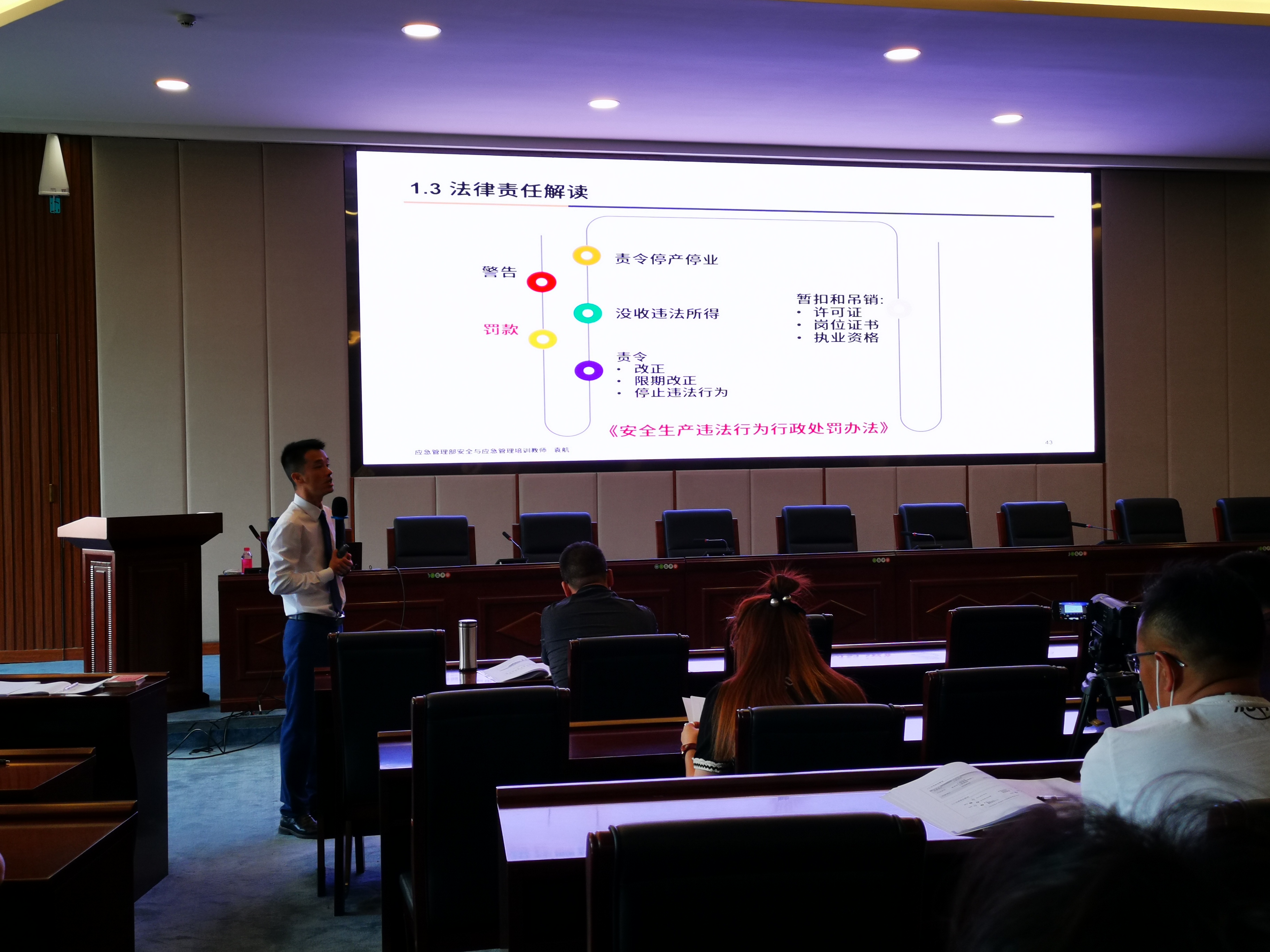 袁航老师--2020年7月10号为中核404有限公司五分司讲授《班组长安全管理》