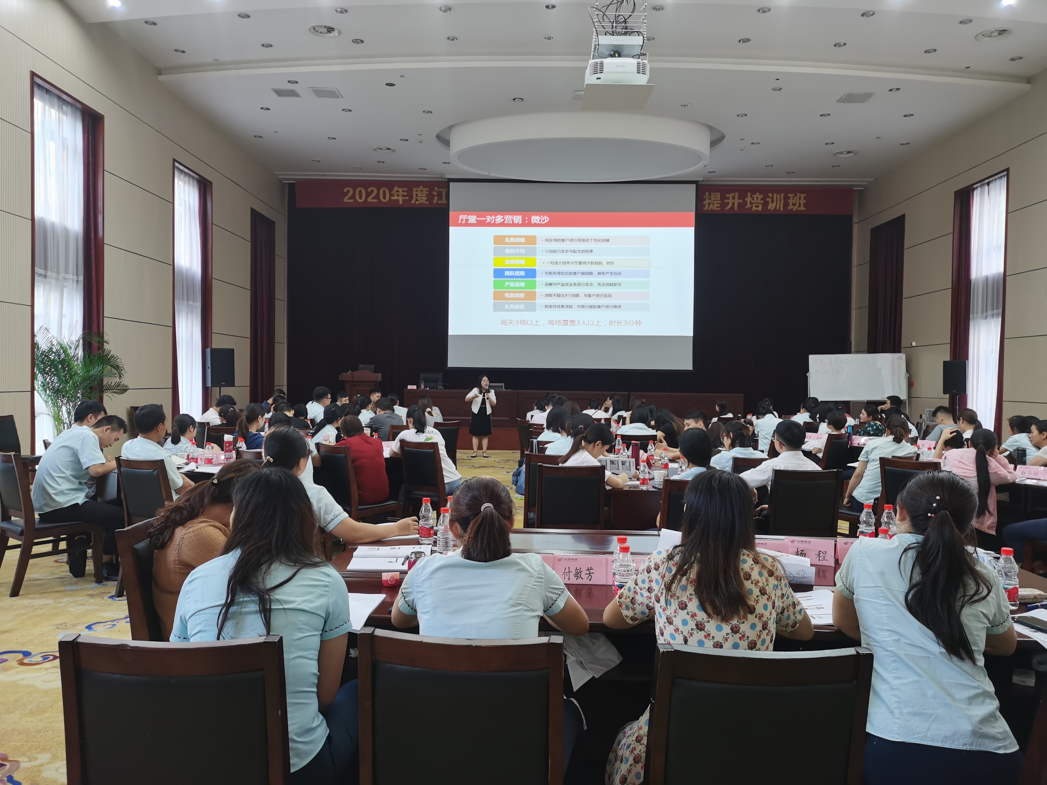 2020年8月28日卞红兰老师给吉安某银行第6批学员讲授《效率为王—流量客群的营销提升和工具制作》