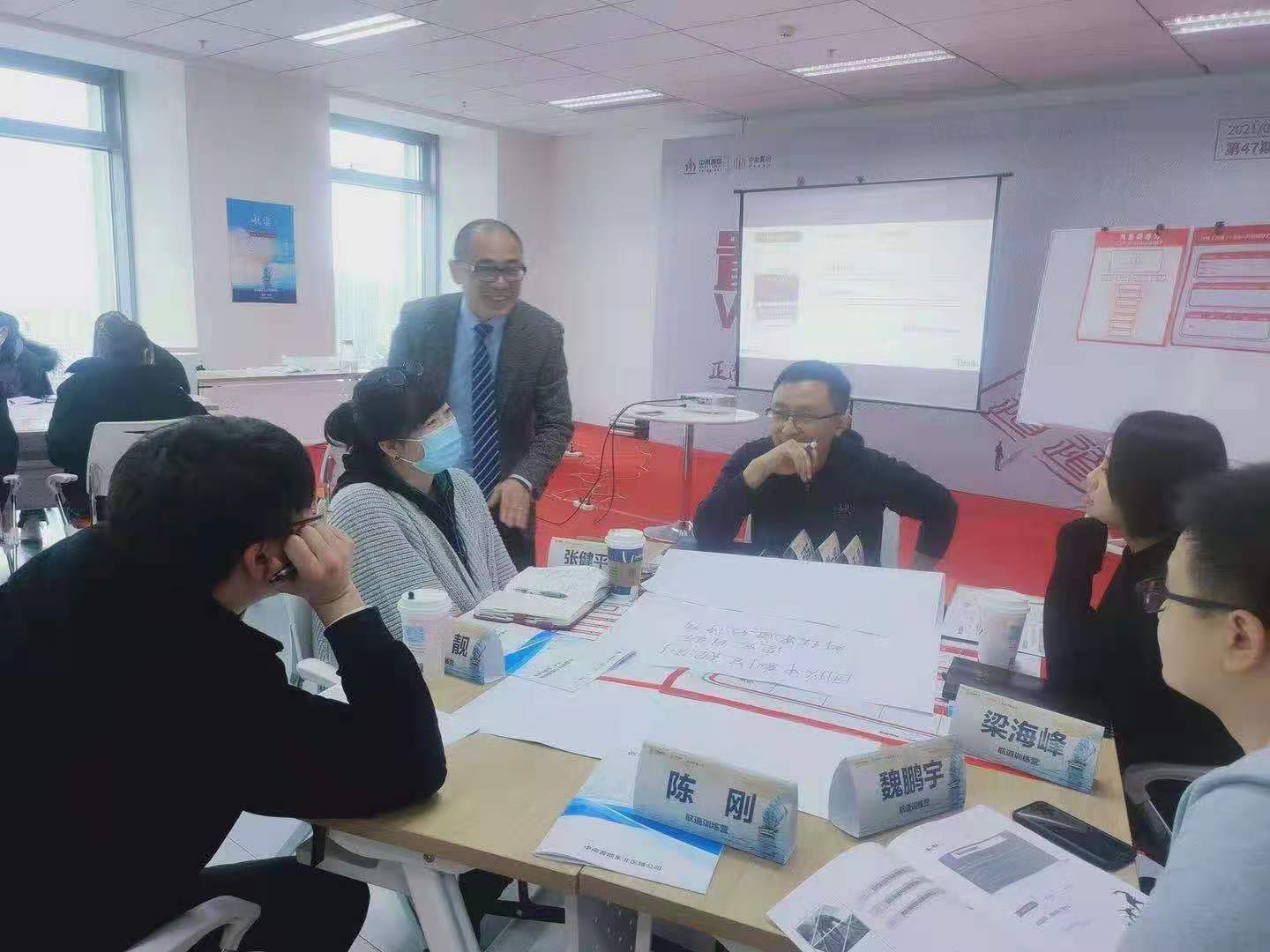 【张诚忠老师】 4月17日受沈阳某机构邀请给某房地产开发公司管理层讲授《领导力沙盘》课程圆满交付